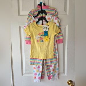 Little Me Girls 4T 5pc Summer Set Sunny Stripes 'Be Kind' NWT
